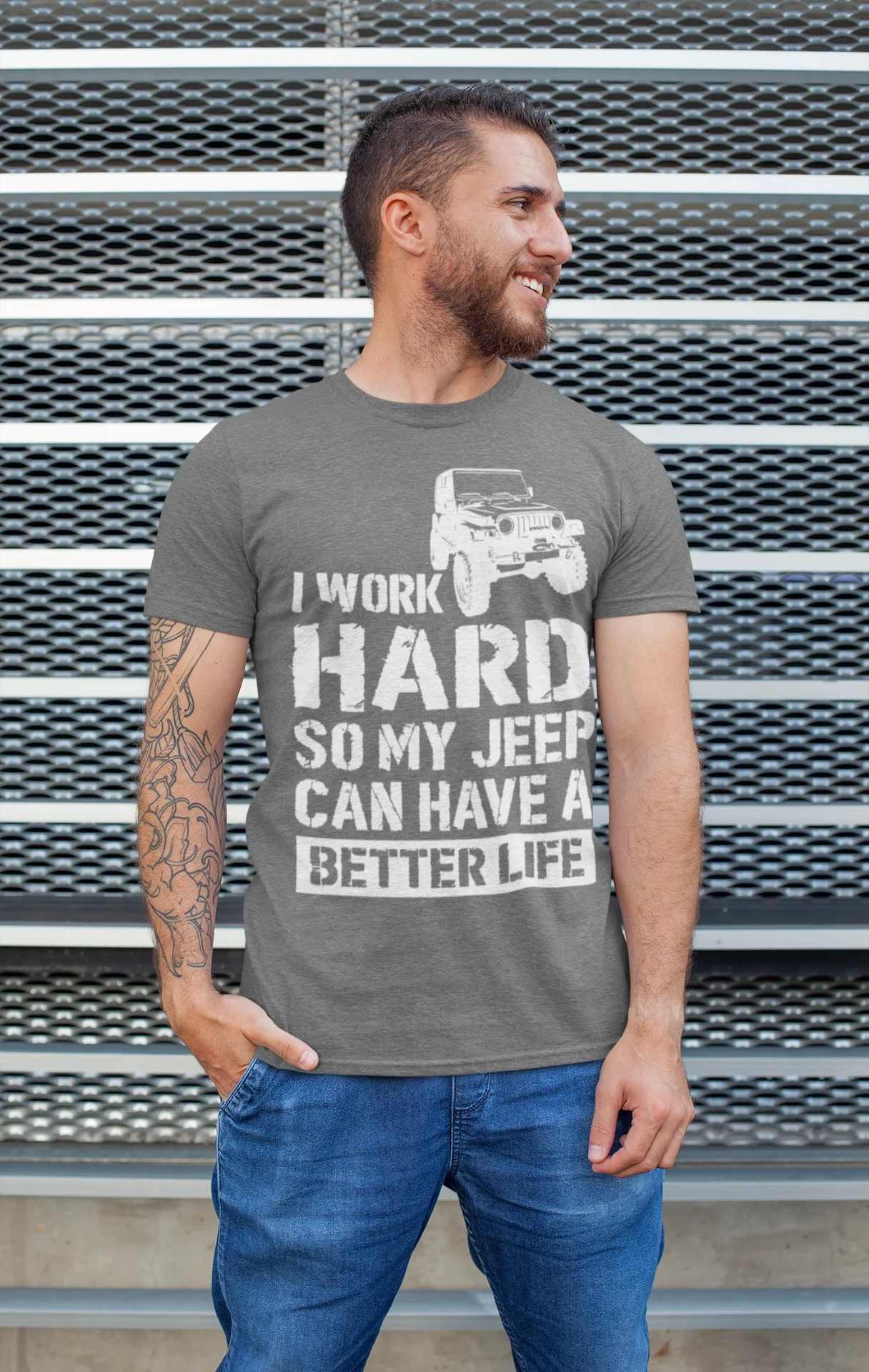 Rebel Decal I Work Hard So My Jeep Can Have a Better Life apparel